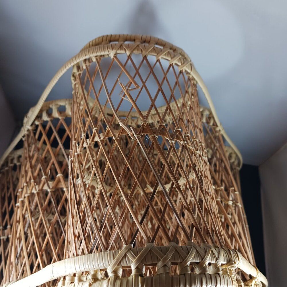 Wicker BOHO MCM Rattan Wine Rack (6 Bottles) - Picture 9 of 11